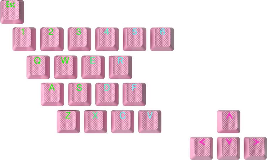 Geeky Rubberized Keycap Set 23 Keys