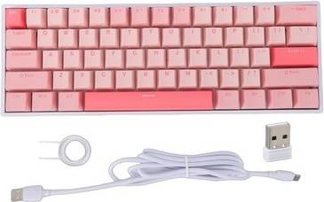 Pink 3 Mode Wireless RGB Gaming Keyboard