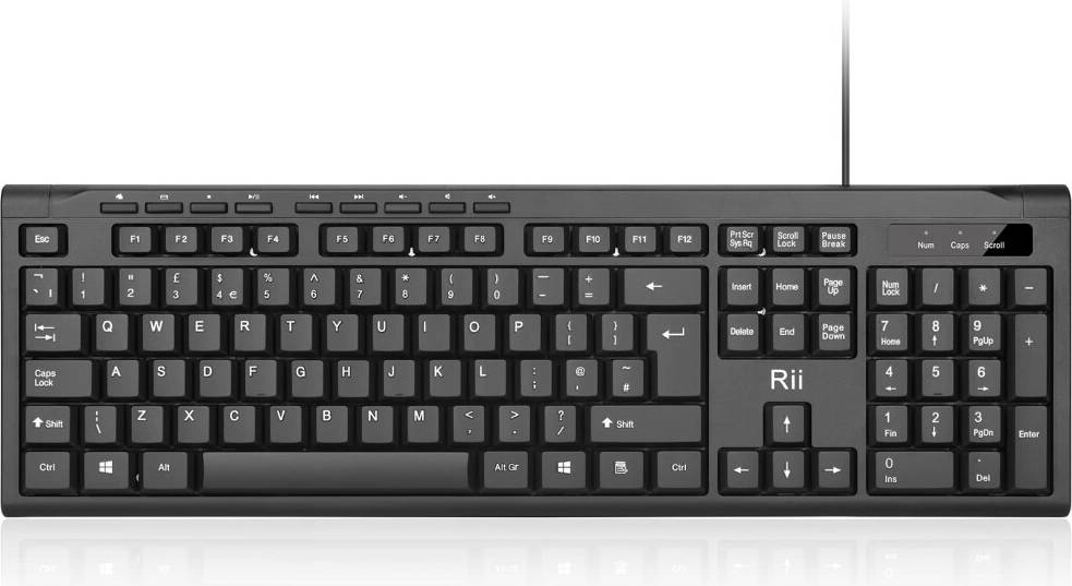 Rii RK907 USB Wired Full Size Office Keyboard