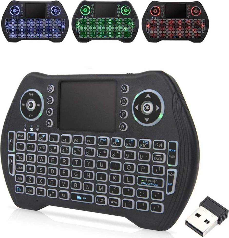 Mini Wireless Keyboard With Touchpad And Multimedia Keys