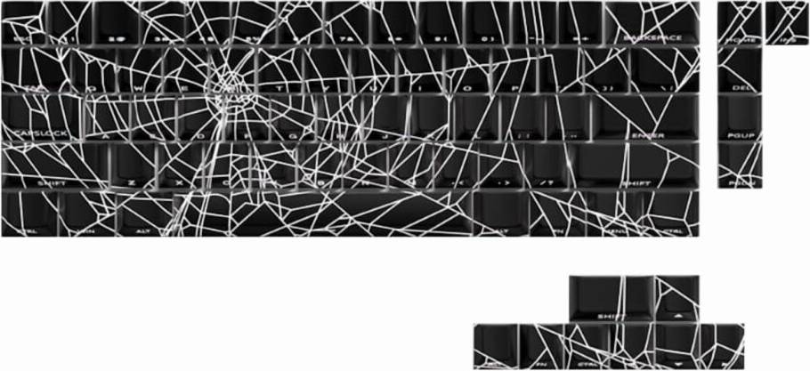 Spider Web Keycap Set PBT 64 74 Keys