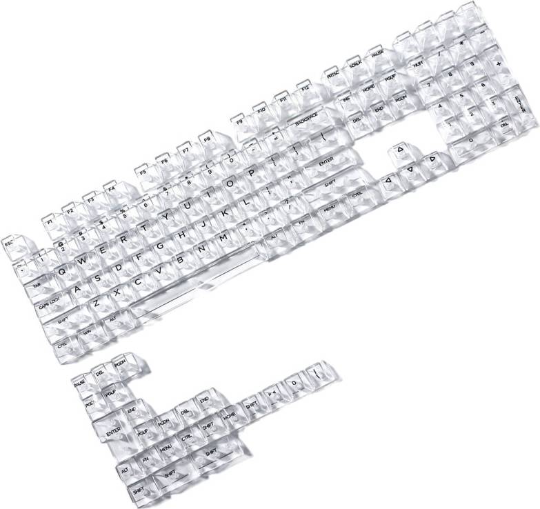Clear Translucent Keycaps Set 132 Keys