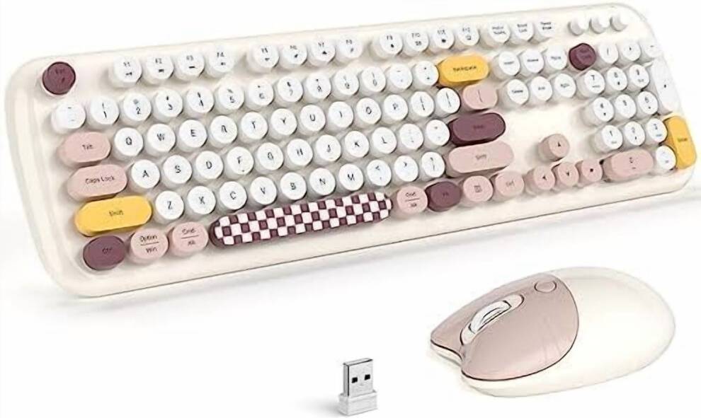 Retro keyboard Wireless Keyboard Mouse Combo Retro Typewriter