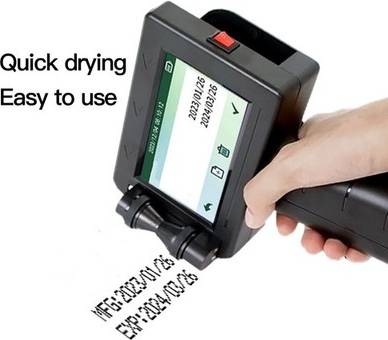 12.7mm Handheld 4.3 Inch Led Touchscreen Inkjet Printer