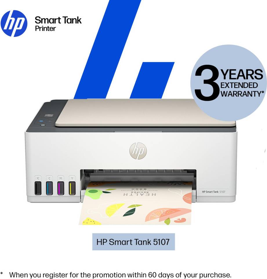 HP Smart Tank 5107 Wireless Print Scan Copy Refillable