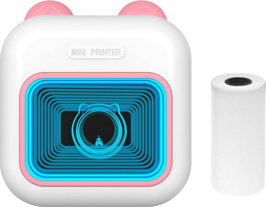Mini Pocket Thermal Photo Printer 7-Color LED