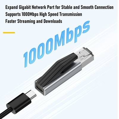 To Ethernet Adapter Rj45 Type-C 1Gbps