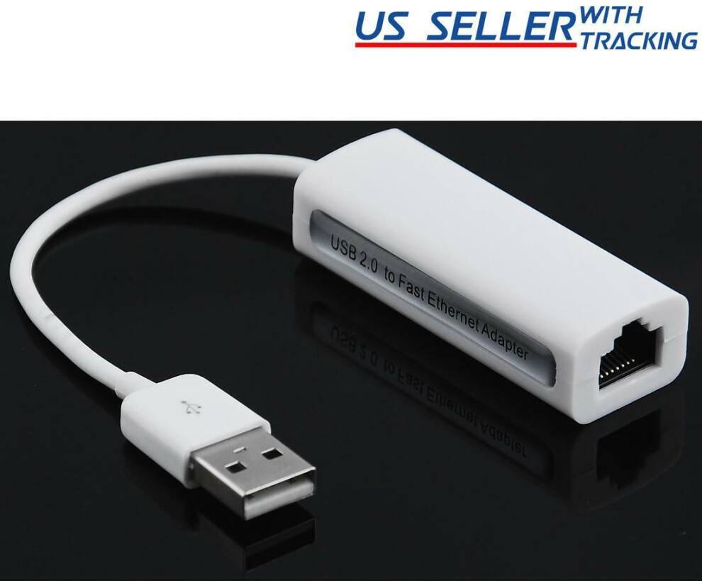 USB 2.0 to Ethernet Adapter 100Mbps RJ45