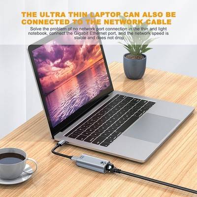 Type C Female To Gigabit Rj45 Network Port Adapter