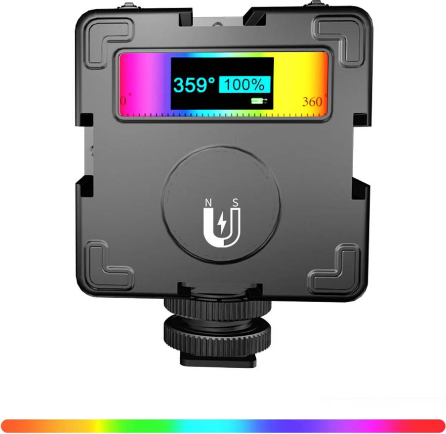 RGB LED Video Light With Magnetic Mount