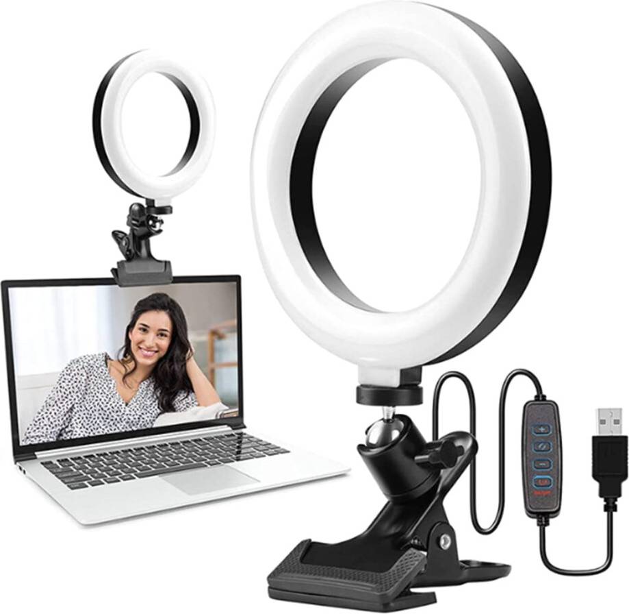 LED Selfie Ring Light 6 Inch USB Clamp