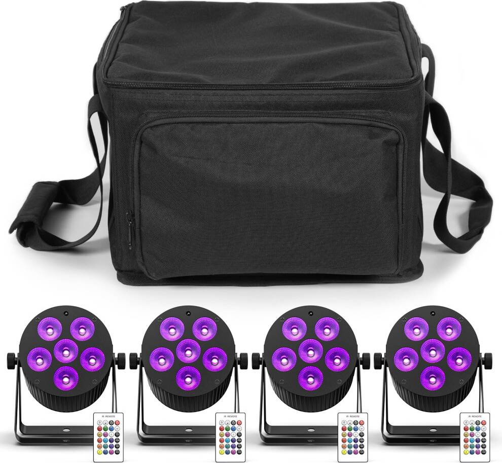 4PCS 60W Rechargeable LED Par Light