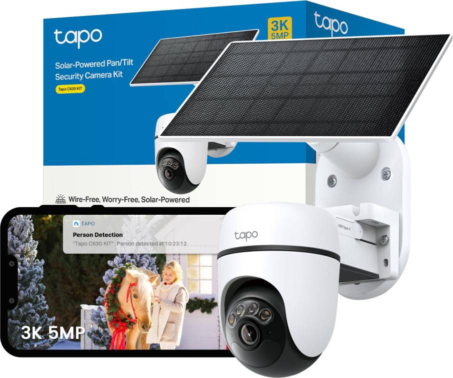 C630 Kit 3K 5MP Solar Security Camera