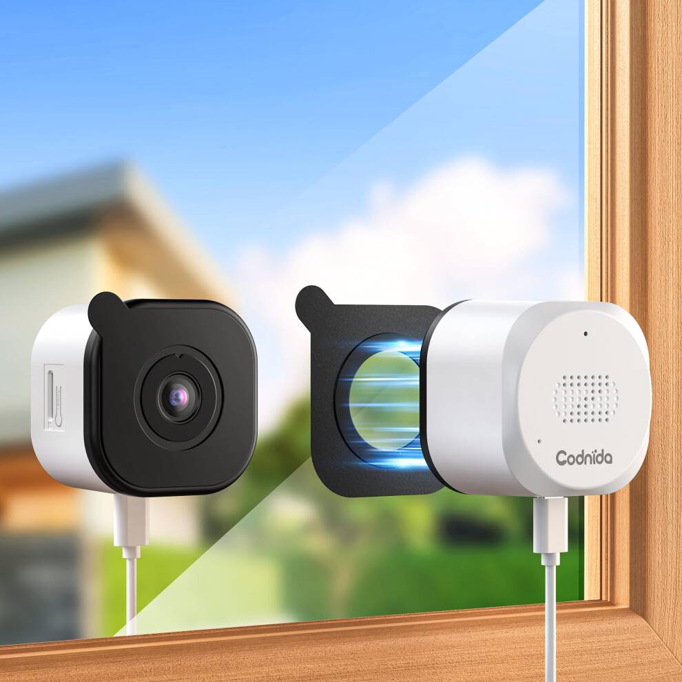 Indoor security camera Codnida 3MP 2K Indoor Stick On Window Camera