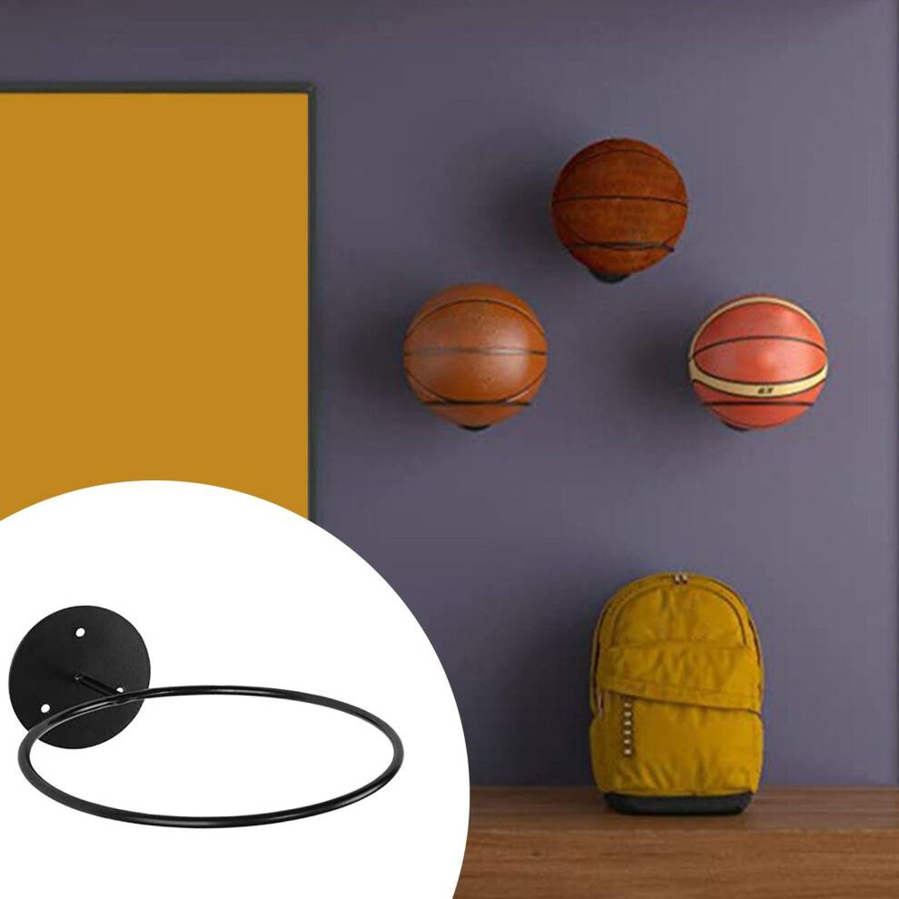 Wall Mounted Ball Rack with Adjustable Hooks
