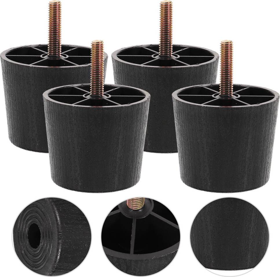 Sofa risers 4-Pack Adjustable Sofa Risers Black Table Leg 4pcs