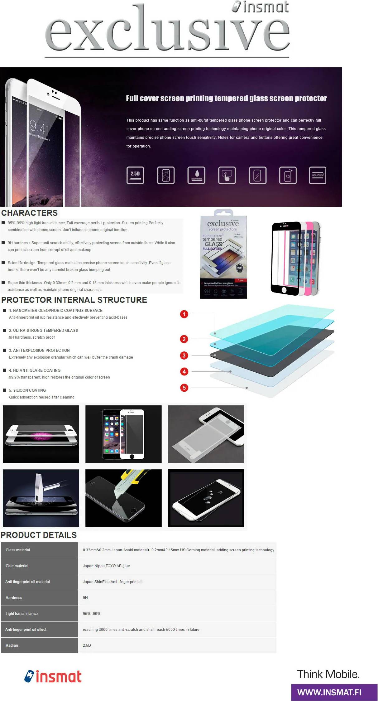 Insmat Screen Protector For Mobile Phone