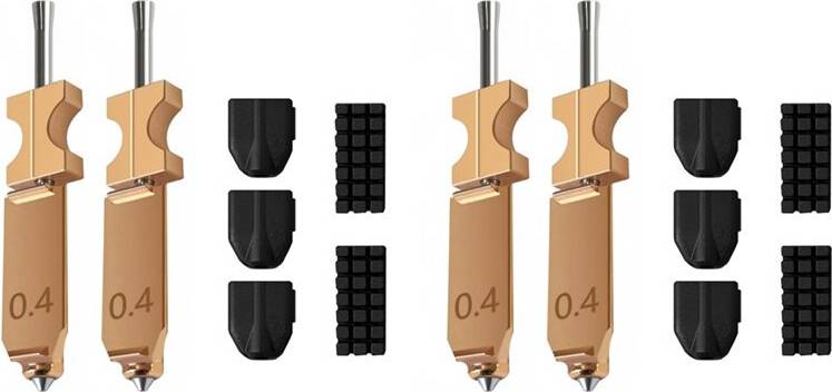 Torribaly 4Pcs 0.4MM Nozzle Kit Flashforge AD5X
