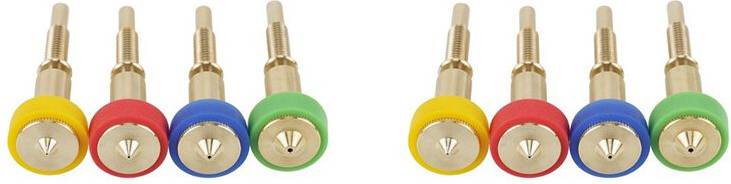 8pcs All-In-One Brass Titanium Nozzle