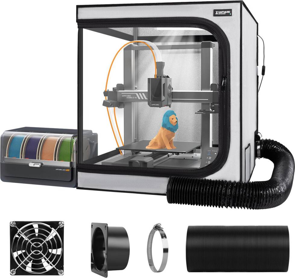 3D Printer Enclosure with Ventilation Kit
