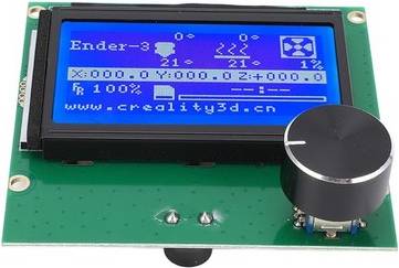 3D Printer LCD Display Screen Blue Control Panel