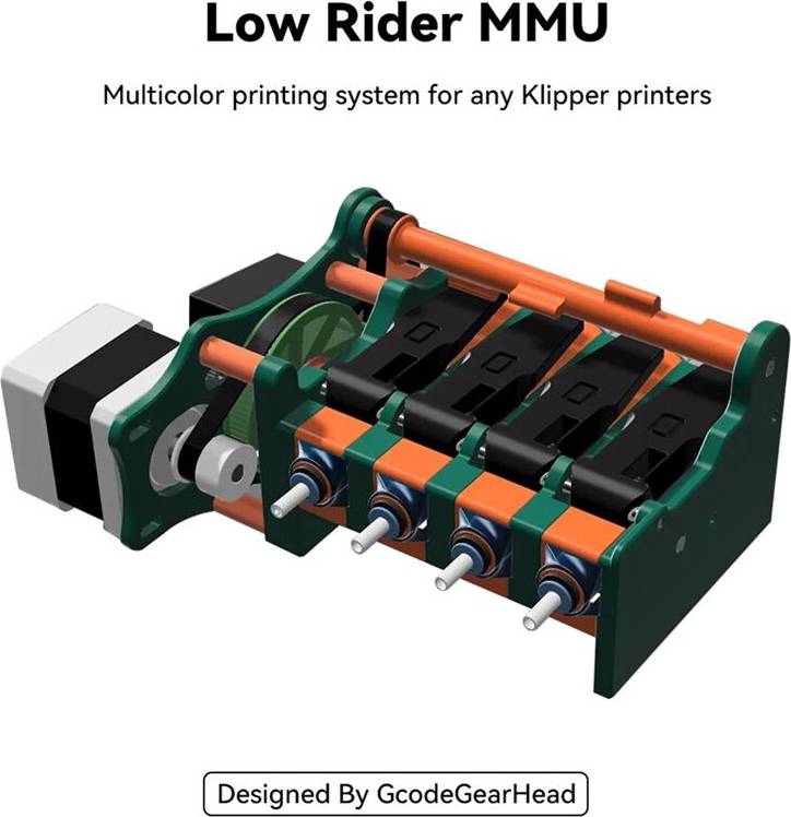 Low Rider MMU Kit 3D Printer System