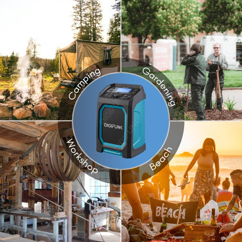 Dab +site radio DigiFunk Work Site Radio USB Rechargeable