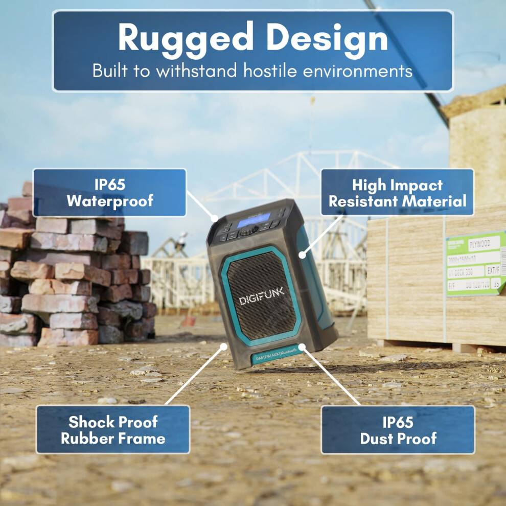 DigiFunk Work Site Radio USB Rechargeable