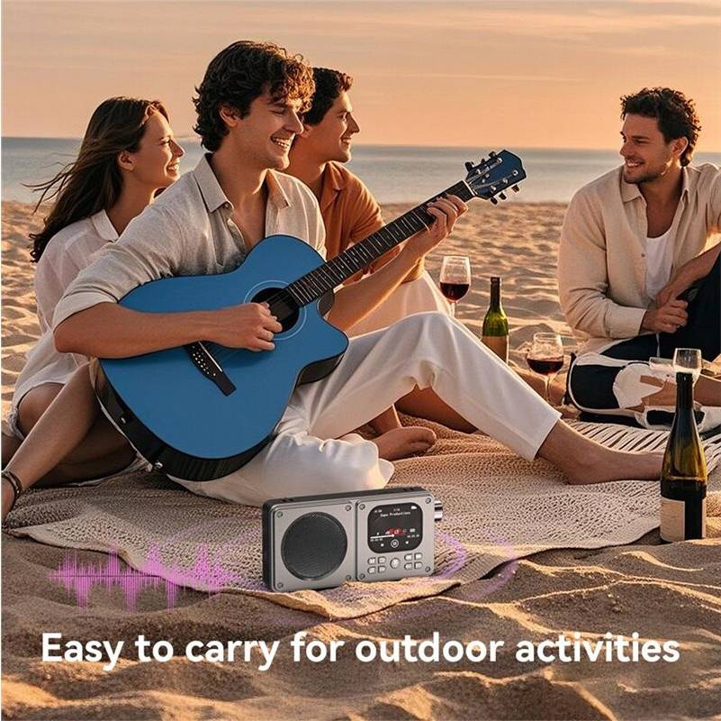 Clock radio Portable FM Radio Alarm Clock 2 Inch