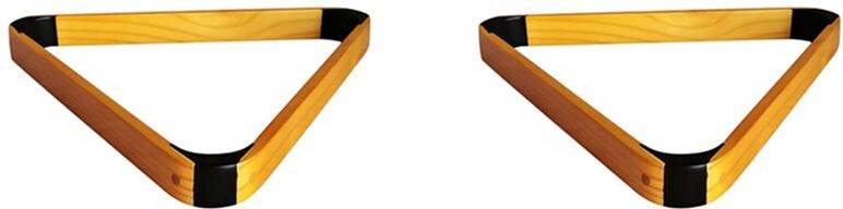 2X Wooden Solid Triangle Billiard Rack