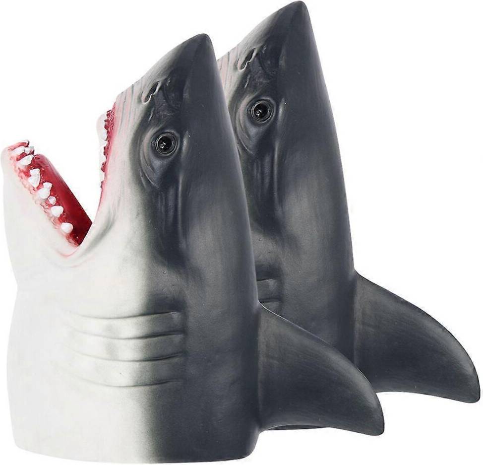 2Pcs Creative Finger Puppet Decorative Shark Toy
