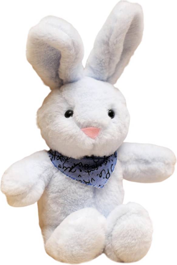 Multi-Colored Long-Eared Scarf Rabbit Doll