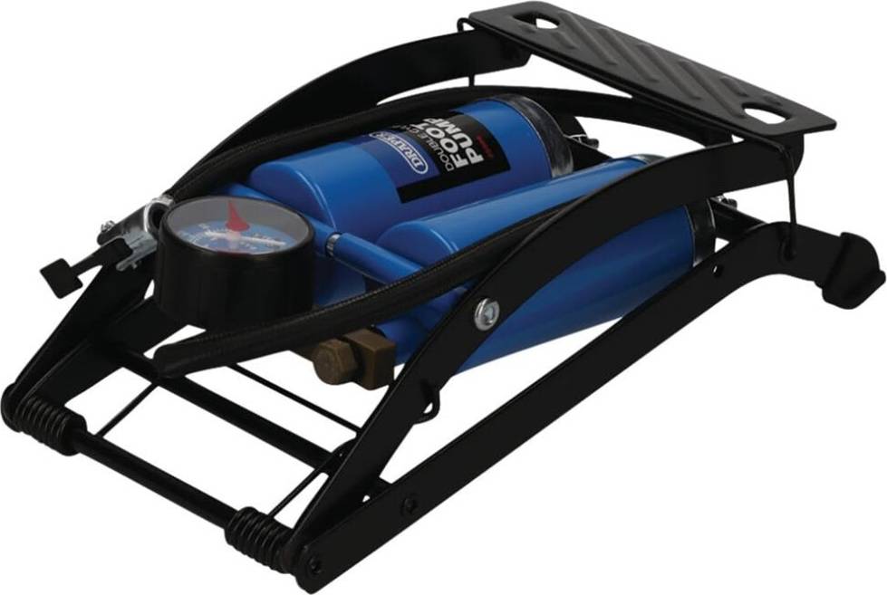 Draper Double Cylinder Foot Pump Portable Manual Inflator