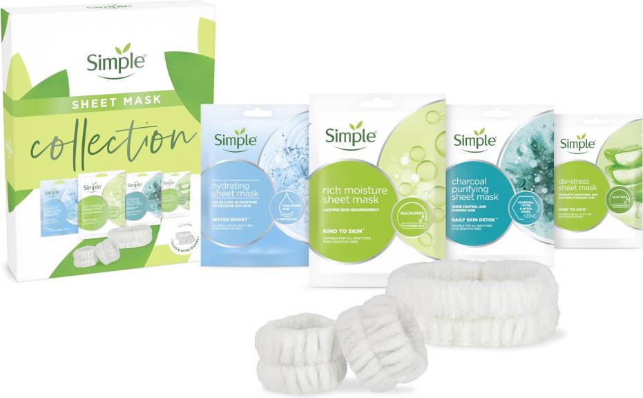 Simple Sheet Mask Collection 4 Piece Gift Set