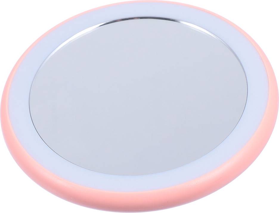 Solustre Portable LED Compact Cosmetic Mirror - Pink
