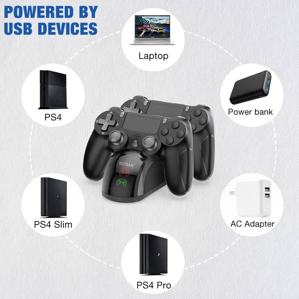 PS4 Controller Charger Fast Dual USB