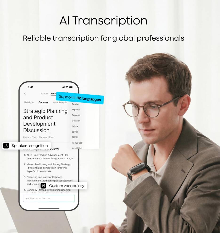 Plaud NotePin S AI Voice Recorder
