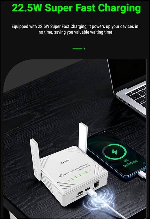 4g router wifi 6 G4 4G WiFi 6 Router 2-in-1 Power Bank