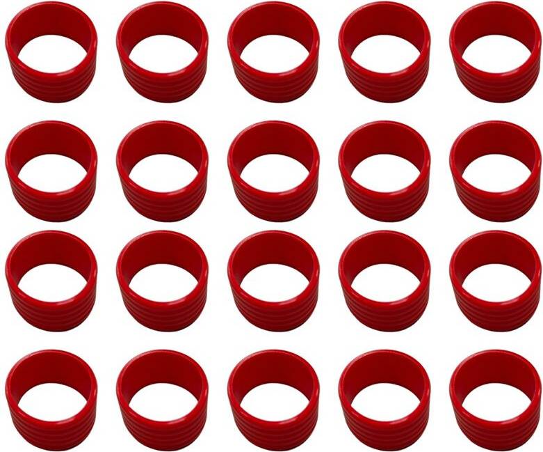 Silicone Racket Grip Badminton Tennis Racket Sealing Ring - Red