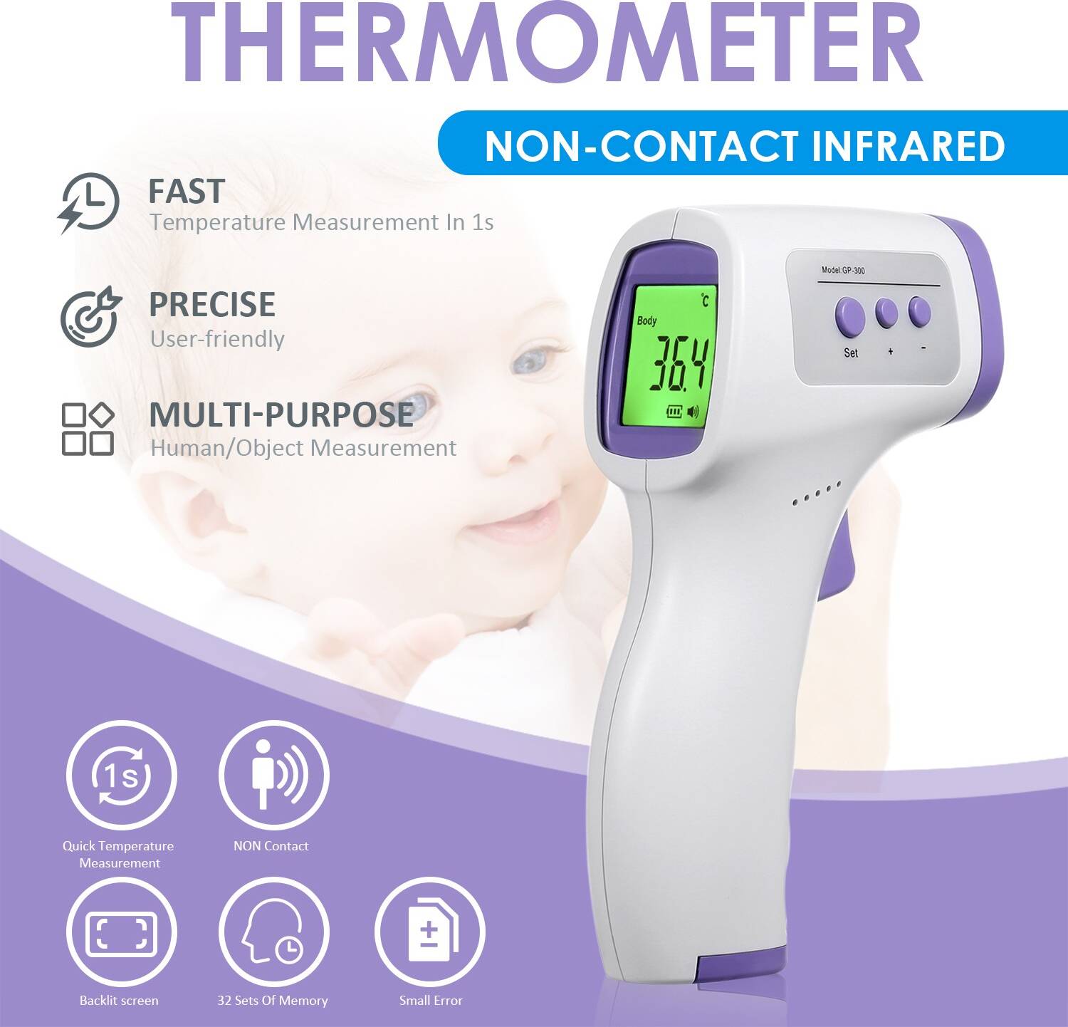 KKmoon Infrarött Termometer Typ 3