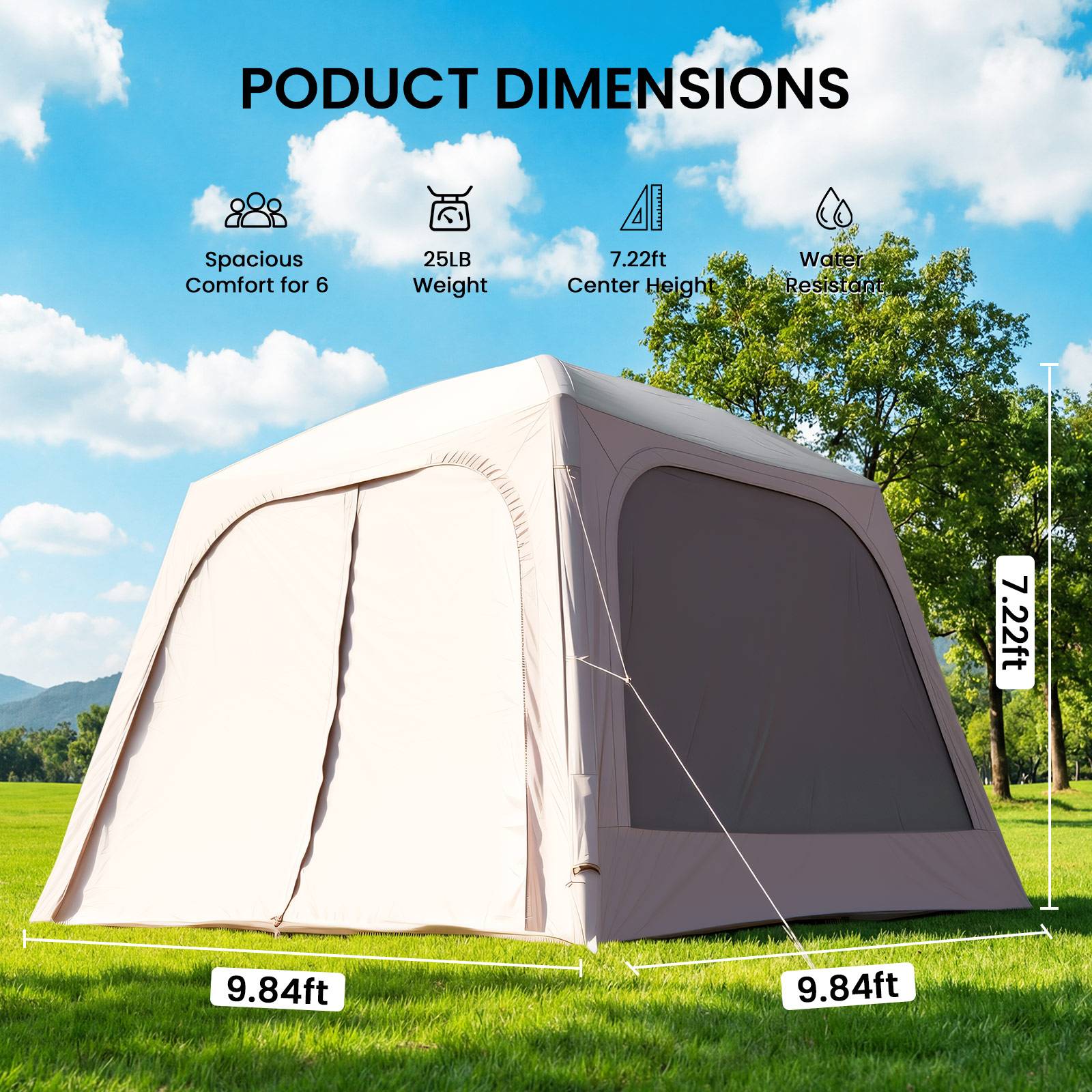 Inflatable tent Esazn Inflatable Polyester 4 Person Tent