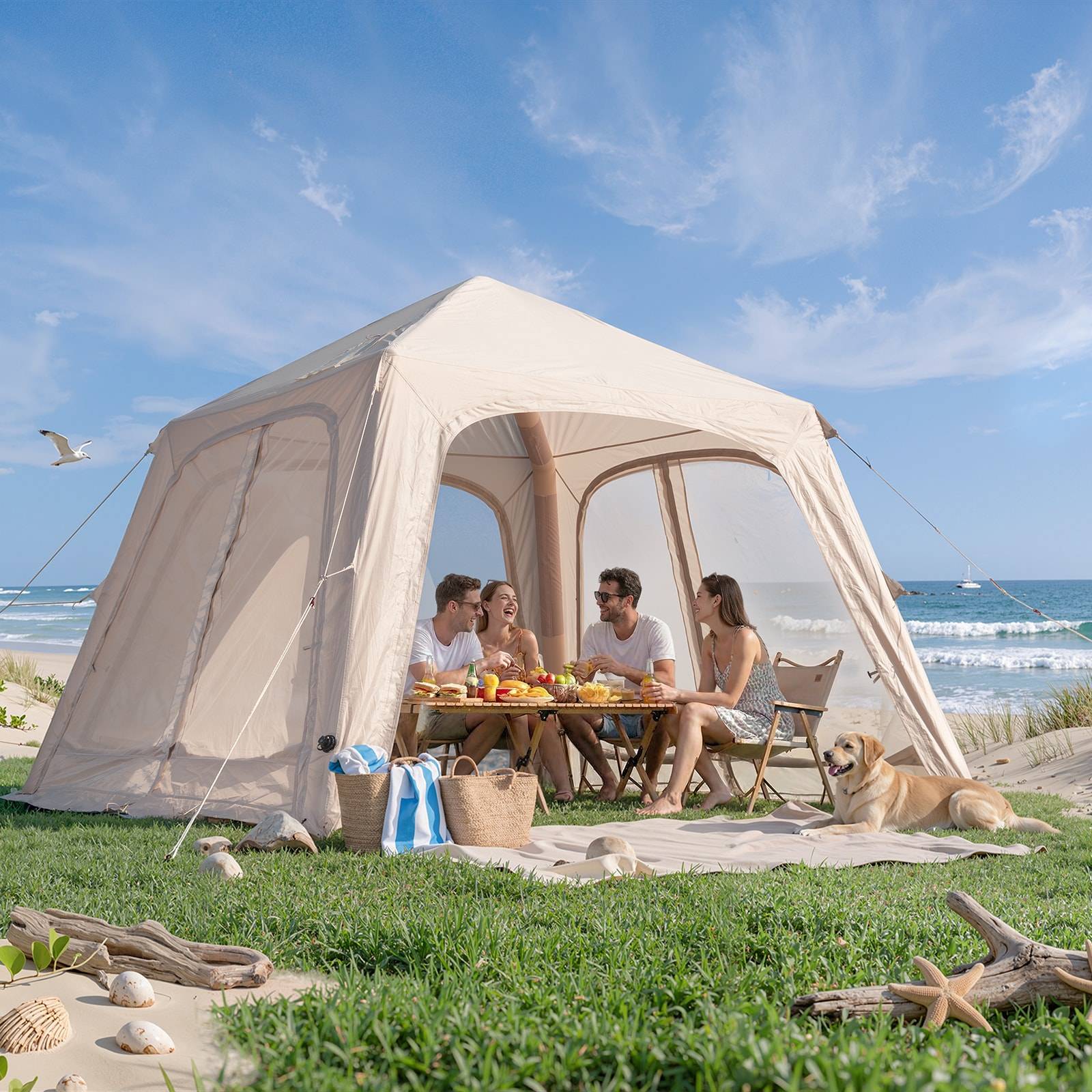 Inflatable tent Esazn Inflatable Polyester 4 Person Tent