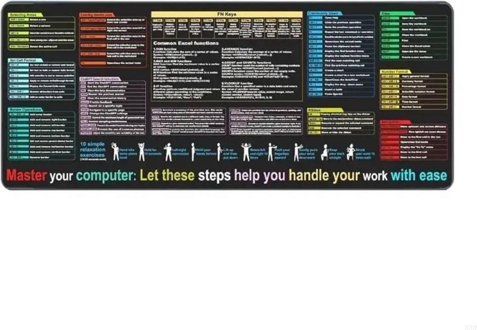 Sodial English Mouse Pad Excel Text Editor