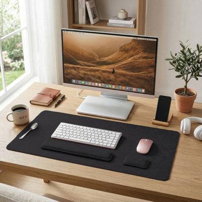 Living and Home 3-Piece Mouse Pad Set With Keyboard Wrist Rests