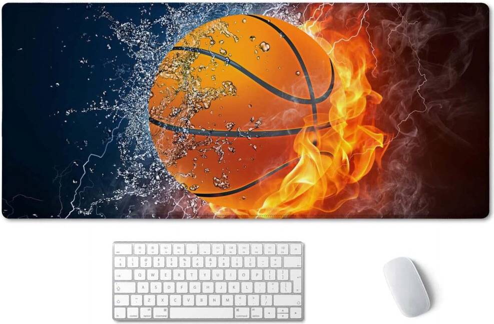 Extended Gaming Mouse Pad Basketball Design