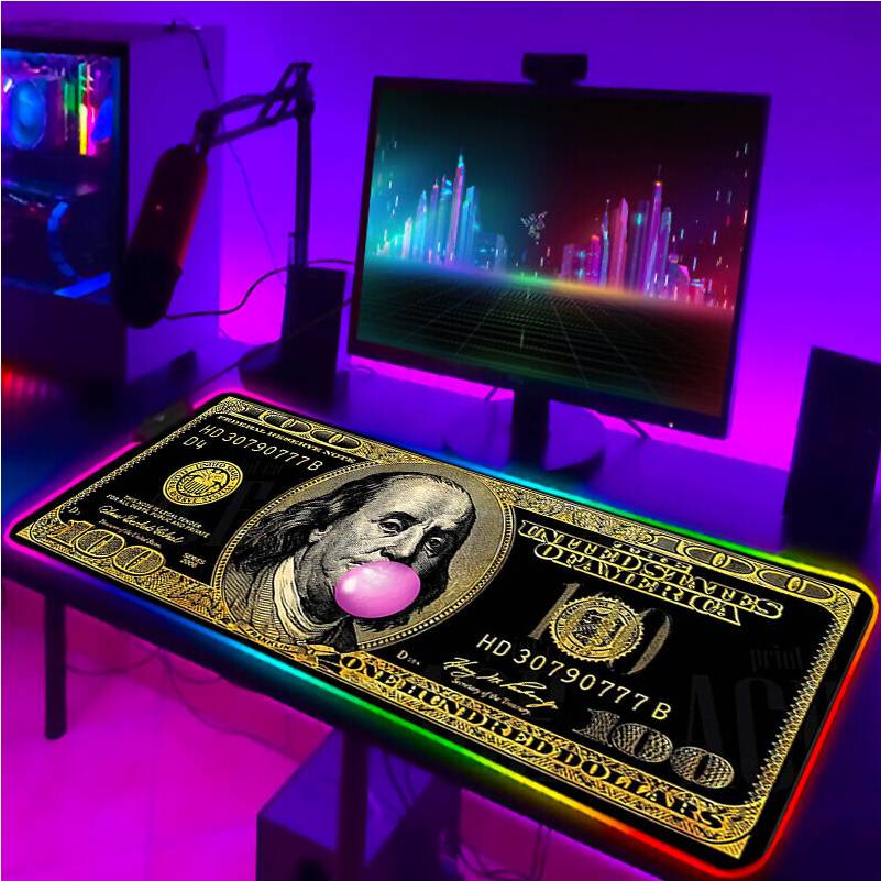 Dechoicelife RGB Backlight Gamer Cabinet Rug