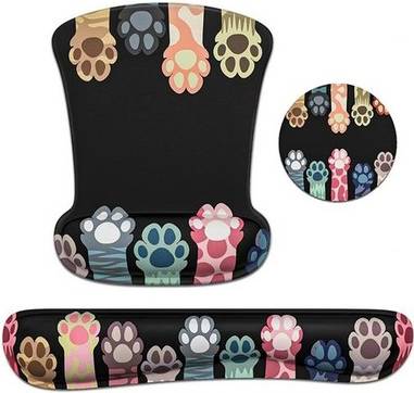 Sodial Mouse Pad Set With Keyboard Wrist Rest Support