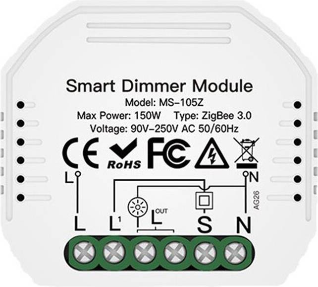 Torribaly Zigbee Module 1-Way Dimming Curtain App Remote Control