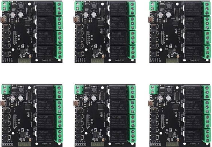 6X 4CH Tuya WiFi Module Wireless Relay Timer