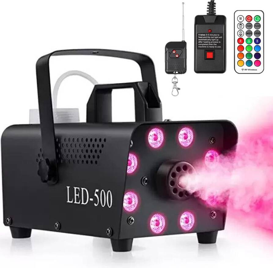 Wireless Smoke Machine with Colorful Light Effects